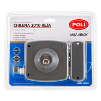 Cerradura Sobreponer Mecánica Poli Chilena 2010 + Caja para Accesos y Reja