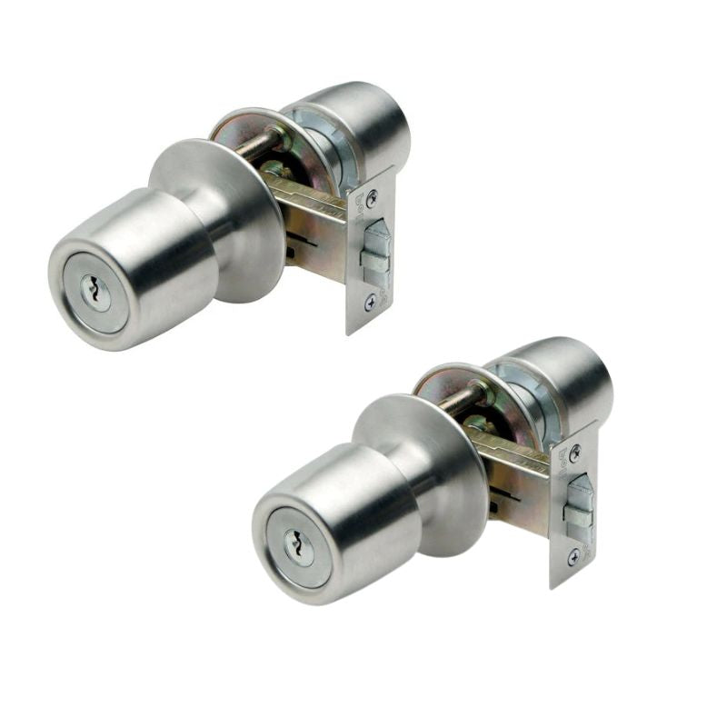 Pack 2 Cerraduras Tubular Pomo Urbano Acceso Inoxidable