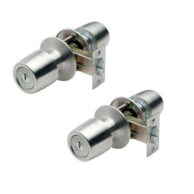 Pack 2 Cerraduras Tubular Pomo Urbano Acceso Inoxidable