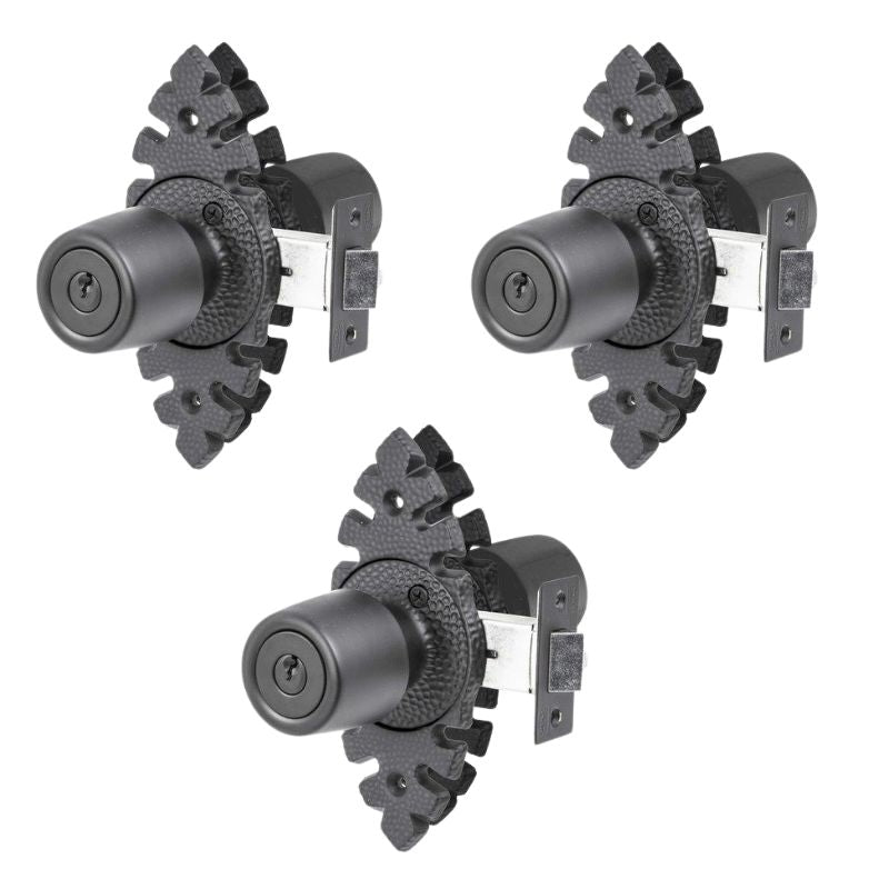 Pack 3 Cerraduras Tubular Pomo Urbano Rústica Acceso
