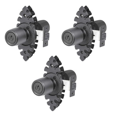 Pack 3 Cerraduras Tubular Pomo Urbano Rústica Acceso