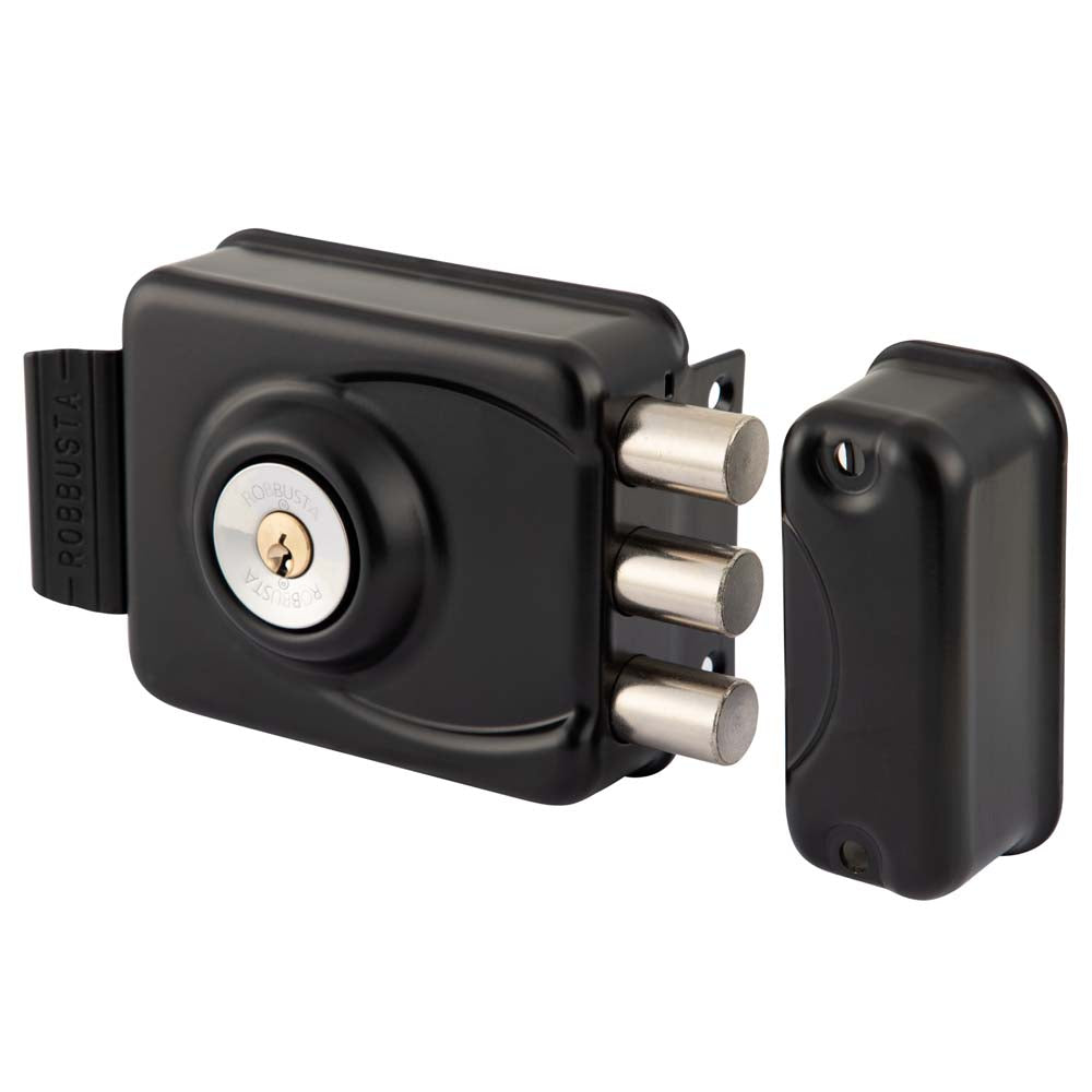 Cerradura Sobreponer Mecánica Poli Robbusta 7400 con 3 Pitones para Reja