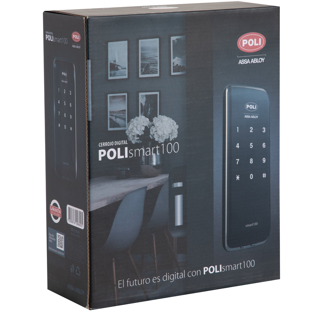 Pack Cerrojo Digital Smart100 Fácil instalación + Tirador Thor Simple Negro