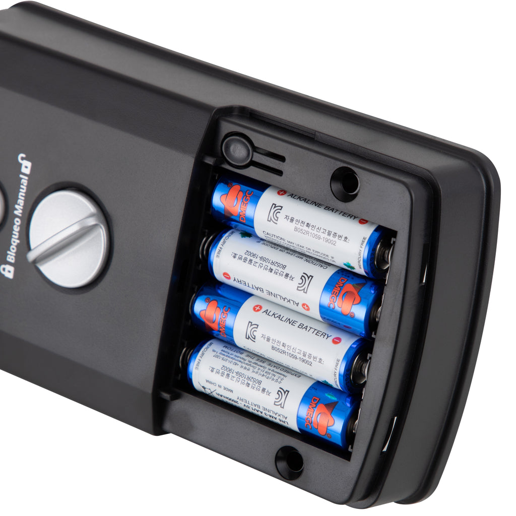 Pack Cerrojo Digital Smart100 Fácil instalación + Tirador Thor Simple Negro