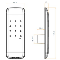 Cerrojo Digital Sobreponer Smart100 Negro