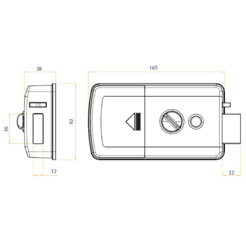 Cerrojo Digital Sobreponer Smart100 Negro