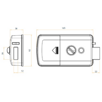 Cerrojo Digital Sobreponer Smart100 Negro