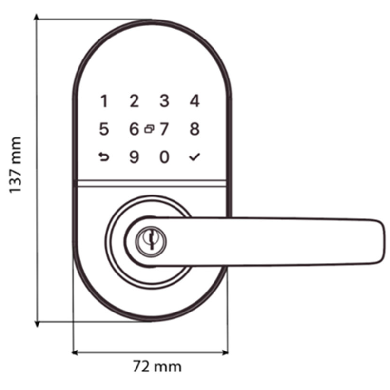 Cerradura Digital Inteligente Poli Smart 1200 - apertura Huella/tarjeta/código