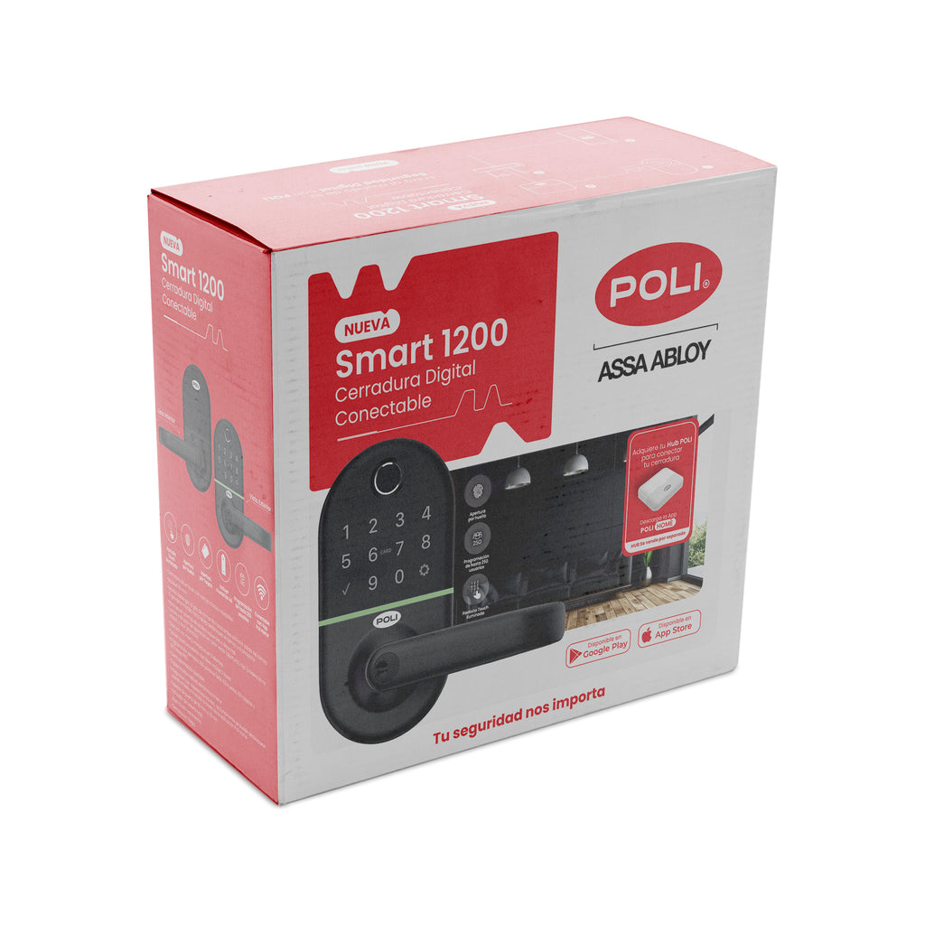 Pack Cerradura Digital Inteligente Smart 1200 + Hub Poli Home