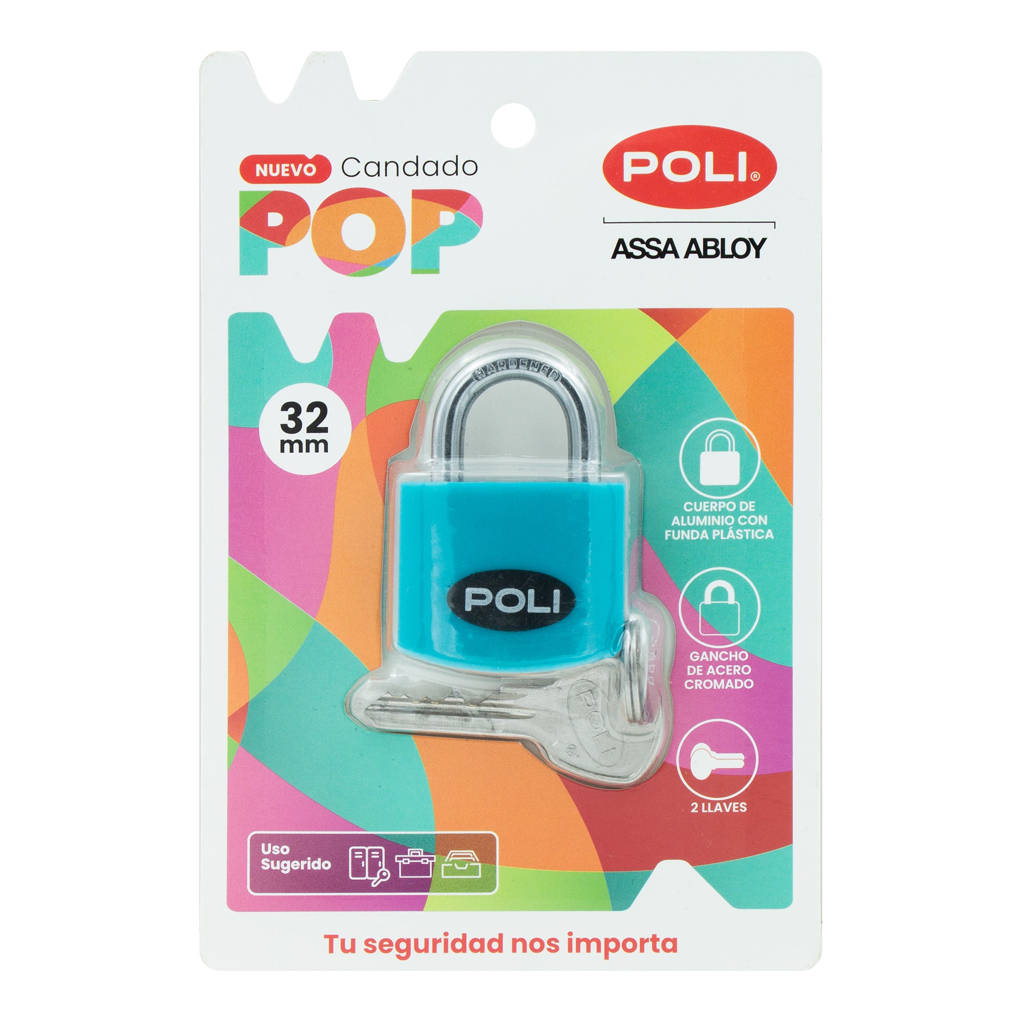 FAB ボルタリスRF Candado POLI POP 32mm CELESTE – Poli Chile: Líderes en Cerraduras