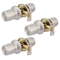 Pack 3 Cerradura Tubular 8000 Acceso Principal Inoxidable