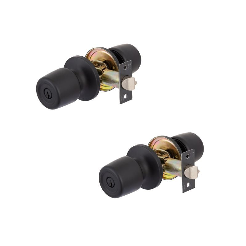 Pack 2 Cerradura Tubular 8000 Acceso Principal Negro