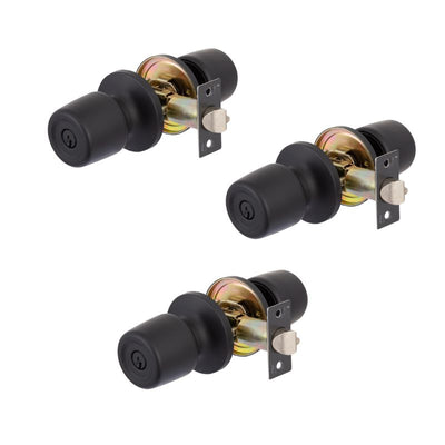 Pack 3 Cerraduras Tubular 8000 Acceso Principal Negro