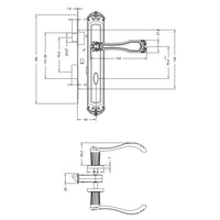 Cerradura Embutida Barroca B40 Baño