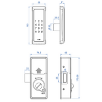 Cerrojo Digital Sobreponer 200 - Apertura Códigos/huella