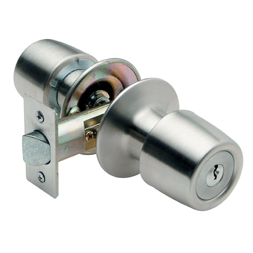 Pack 3 Cerraduras Tubular Pomo Urbano Oficina/Dormitorio Inoxidable