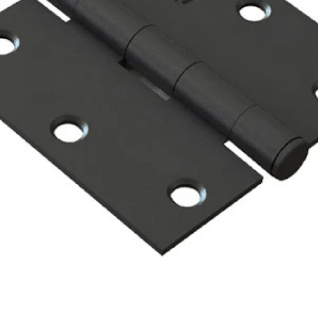 Bisagra de Acero Poli 3.5" x 3.5" Rústica Negra