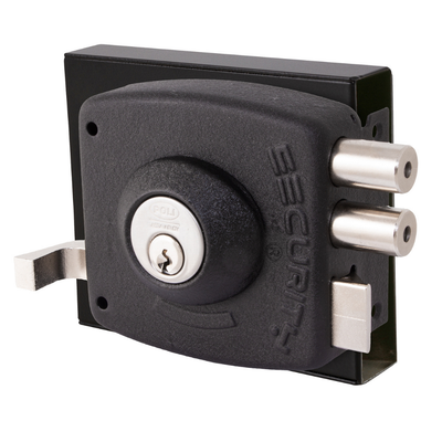 Cerradura Sobreponer Mecánica Poli Security Pro con 2 pitones para Reja