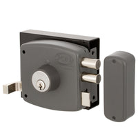 Cerradura Sobreponer Mecánica Poli Chilena 2010 + Caja para Accesos y Reja