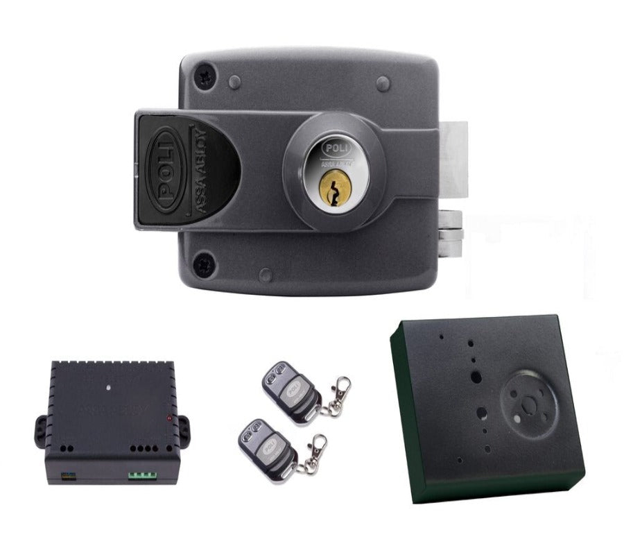 Kit Cerradura Sobreponer Eléctrica 3010 Control Remoto