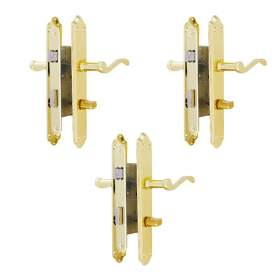 Pack 3 Cerradura Embutida Anna B40 Baño Bronce