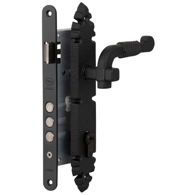 Cerradura Embutida Rústica B40 Manilla Acceso 1/2 Negro