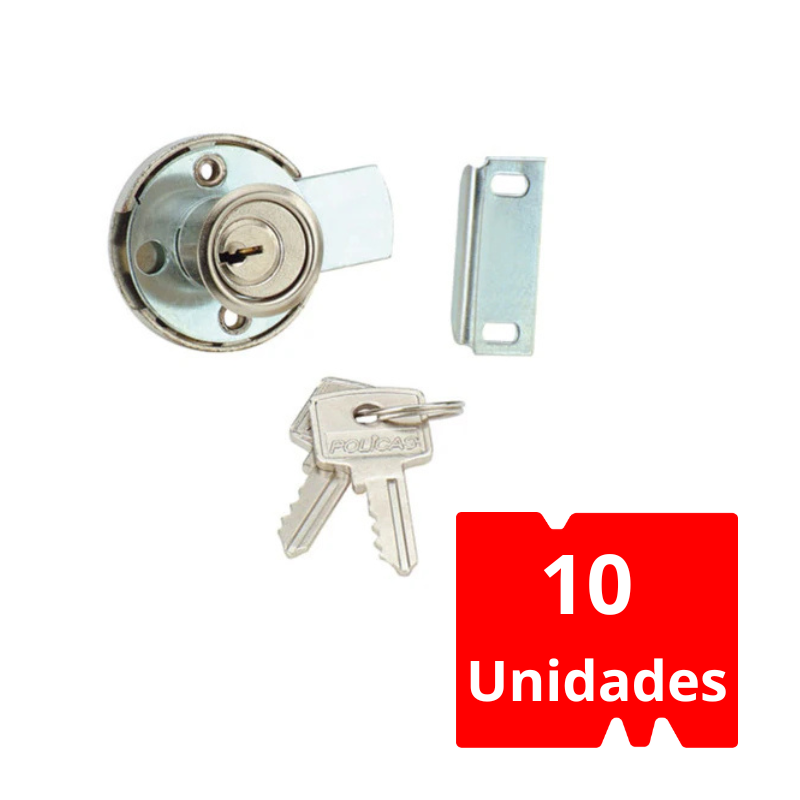 Pack 10 Cerraduras de Muebles Mod.1S-C 20mm