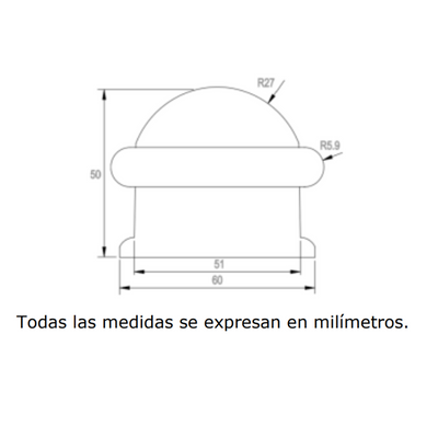 Tope Puerta 703 Esférico Níquel