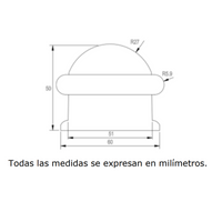 Tope Puerta 703 Esférico Níquel