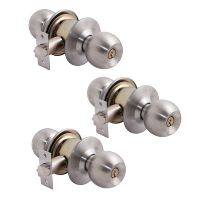 Pack 3 Cerraduras Cilíndrica Sfera 11202 Acceso Inoxidable