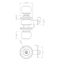 Pack 3 Cerraduras Cilíndricas Sfera 11203 Oficina/Dormitorio Inoxidable