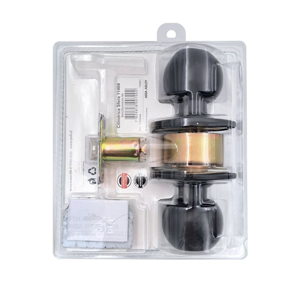 Pack 3 Cerraduras Cilíndricas Sfera 11404 Baño/Dormitorio Negro