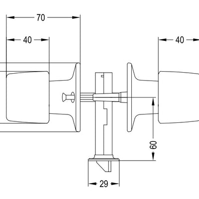 Cerradura Tubular Pomo Urbano Loggia Bronce