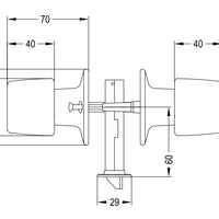 Cerradura Tubular Pomo Urbano Loggia Bronce