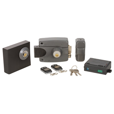 Kit Cerradura Sobreponer Eléctrica 3010 Control Remoto