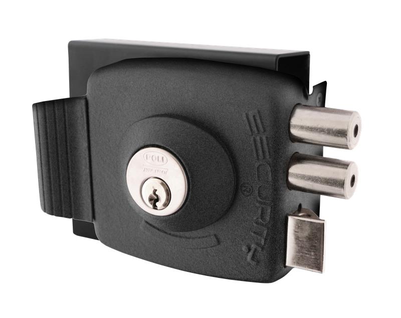 Cerradura Sobreponer Mecánica Poli Security Pro con 2 pitones para Reja
