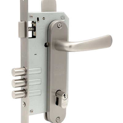 Cerradura Embutida Futura B60 Tirador Acceso 1/2 Inoxidable