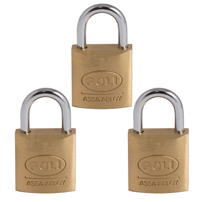 Pack 3 Candados Serie 100 – 25mm Bronce Satín