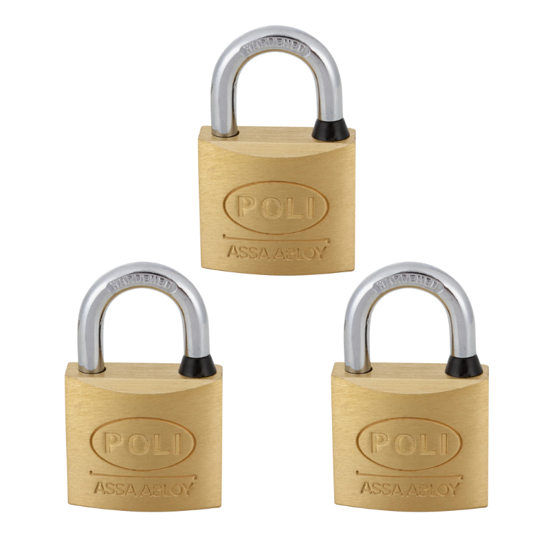 Pack 3  Candados Serie 100 – 30mm Bronce Satín