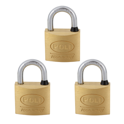 Pack 3  Candados Serie 100 – 30mm Bronce Satín