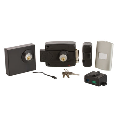 Kit Cerradura Eléctrica 3010 LUZ LED FULL Indicador Puerta Cerrada o Abierta – Transformador + Pulsador