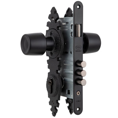 Cerradura Embutida Poli Pomo Urbano Rústica B60 Acceso Fijo