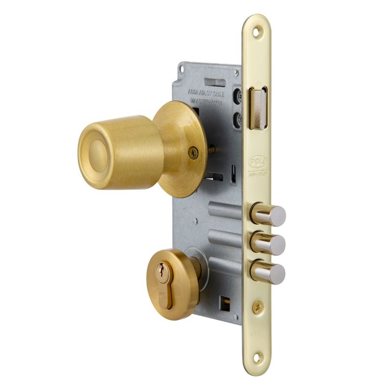 Cerradura Embutida Urbano B60 Acceso Fijo Bronce