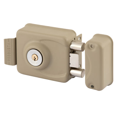 Cerradura Sobreponer Mecánica Poli Robbusta 7200 Cilindro Ajustable para Puerta de Acceso