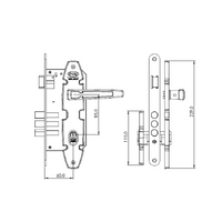 Cerradura Embutida Nordica B60 Acceso 1/2