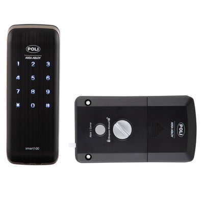 Pack Cerrojo Digital Smart100 Fácil instalación + Tirador Thor Simple Negro