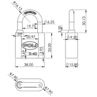Candado Serie S 40mm