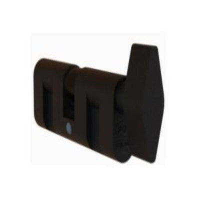 Cilindro Oval 70 mm Baño Perilla/Seguro negro