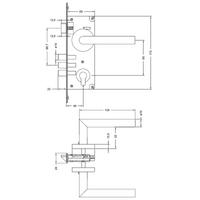 Cerradura Embutida Niza  B40 Oficina/Dormitorio Inoxidable
