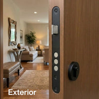 Cerradura Embutida Toulouse B60 Negra de Acceso con Manilla Interior